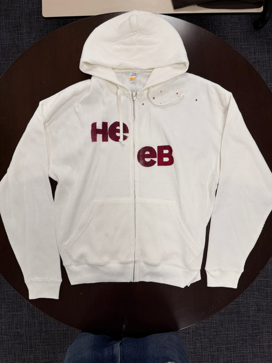 Split Logo Waffle Hoodie