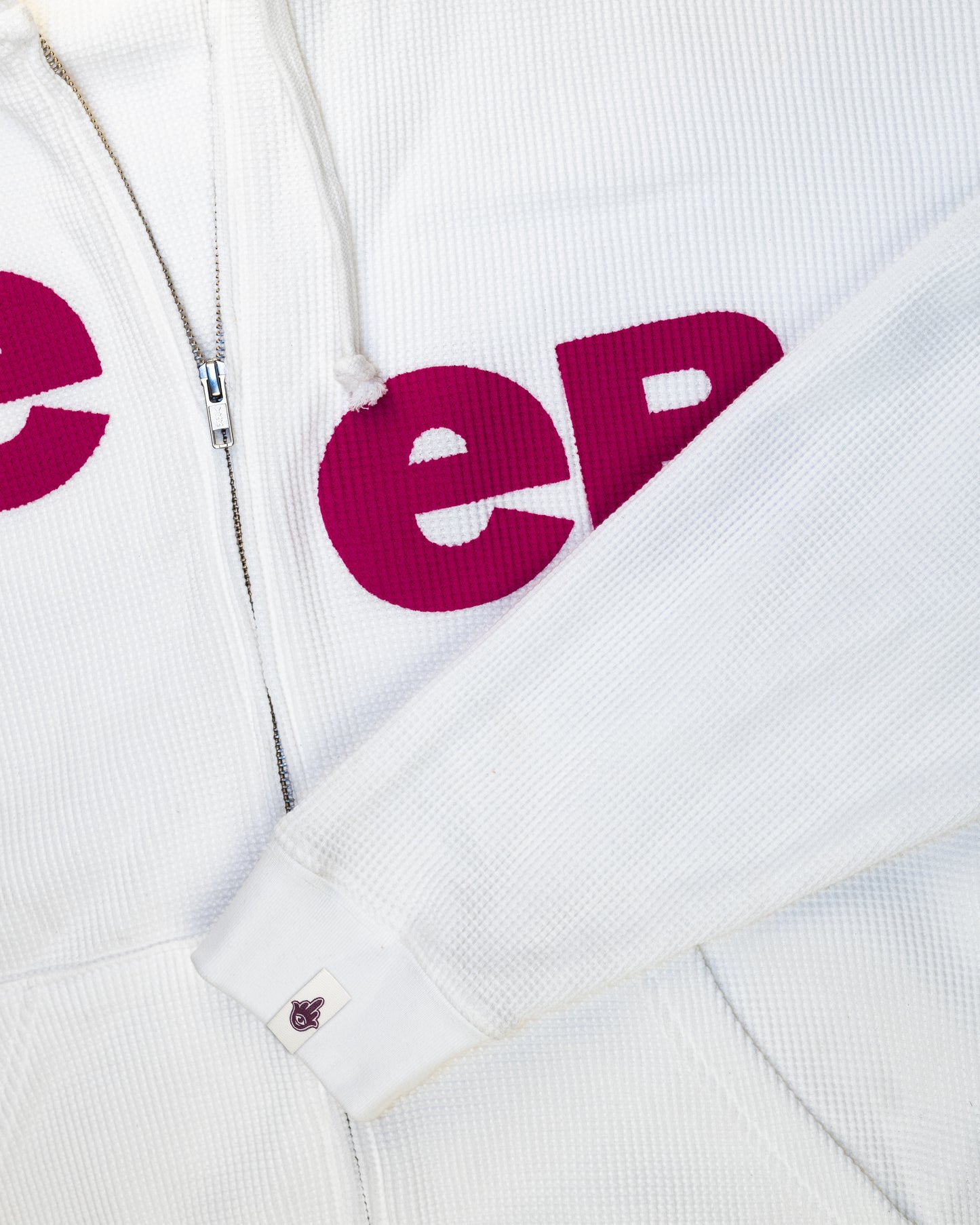 Split Logo Waffle Hoodie